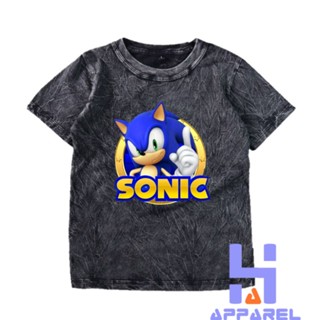 เสื้อยืด พิมพ์ลาย WASHED SONIC HEDGEHOG สําหรับเด็ก