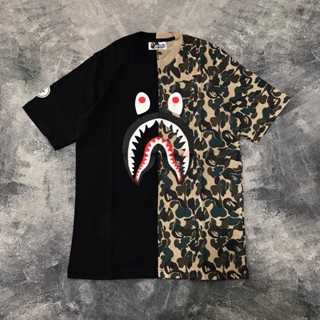 เสื้อยืด พิมพ์ลาย A Bathing Ape Shark Camo Twotone สําหรับผู้ชาย