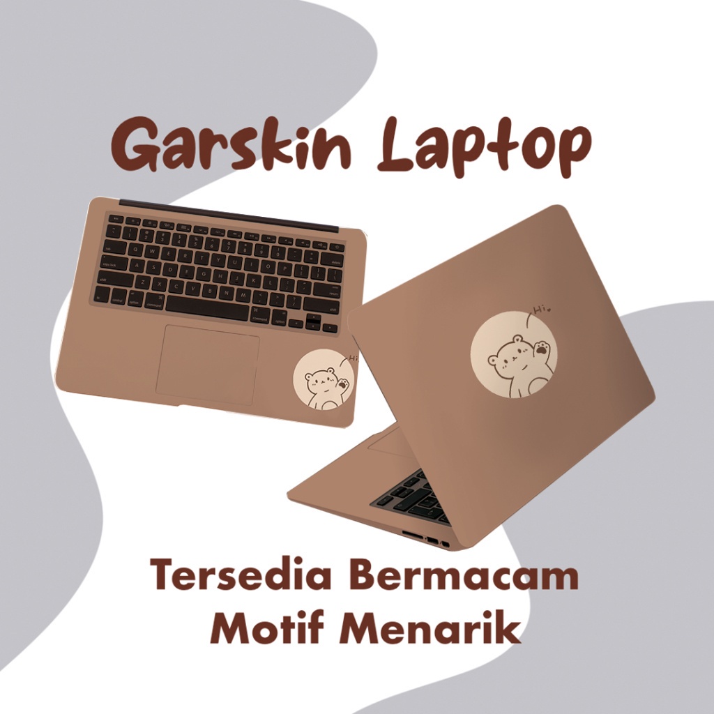 สติ๊กเกอร์ Garskin หมีน่ารักต่างๆ Brown Cat Motifs สําหรับแล็ปท็อป ASUS Dell Acer HP Huawei macbook