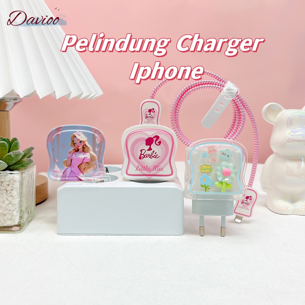 ไอโฟน 18w &20w | ชุด 5 ชิ้นสายเคเบิลฝาครอบป้องกันแพคเกจ & หัวชาร์จสําหรับ ไอโฟน ที่ชาร์จ 18ว & 20ว