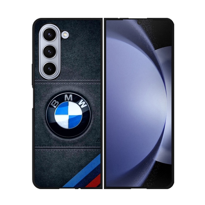 Case Casing Softcase Hardcase Samsung Galaxy Z Fold 5 5G BMW Logo Leather P3245