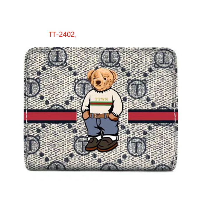 Ttwn Bear Original TT2402 กระเป๋าสตางค์ Abu สําหรับผู้หญิง TTWNBEAR