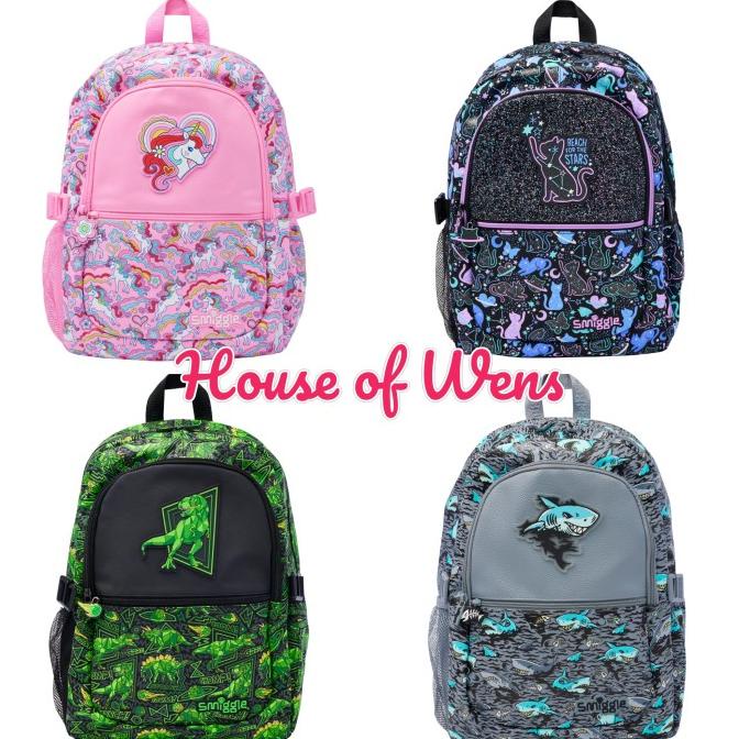 Smiggle Wild Side Classic Attach Backpack Original - Limited Stock กระเป๋านักเรียน
