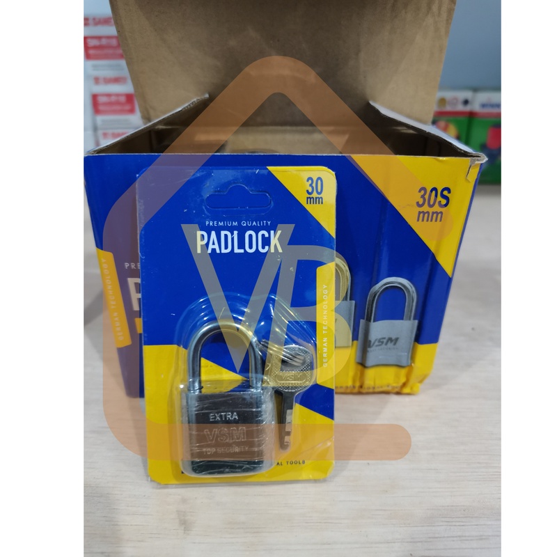 กุญแจสั้น 30 มม. 3 กุญแจ VSM กุญแจรั้วคอสั้น