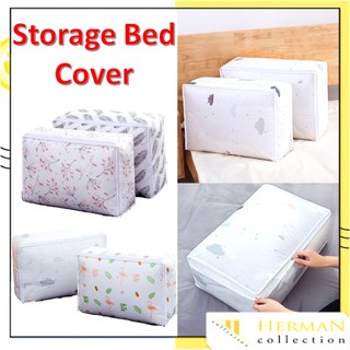 HC Tempat Penyimpanan Selimut Bed Cover Anti Air PEVA Kantong Penyimpan Bantal Guling Dust Cover Storage Bag Quilt Bag Waterproof