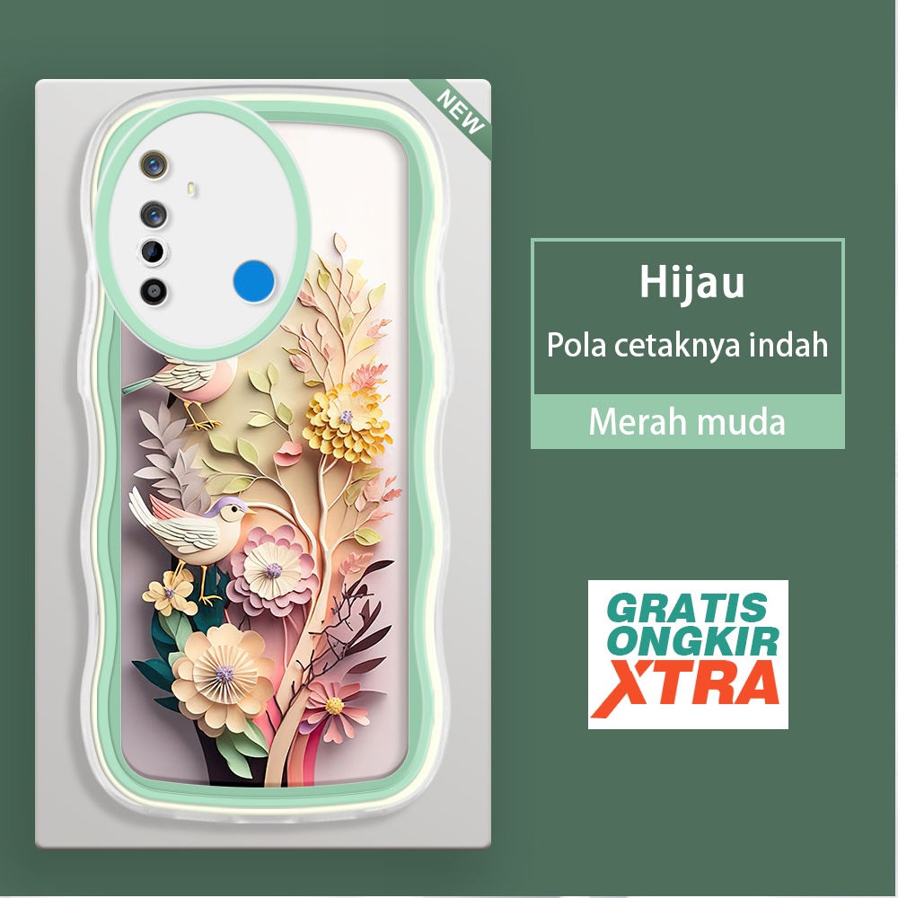 HP Mater.case Realme 5 5i 5s 6 6i 6S 7i C17 8 8i 9 pro plus 9i เคสโทรศัพท์รูปแบบสองสีเหลือง warbler 