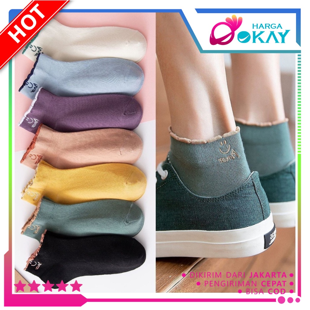 HO SHORT SOCKS WITH SMILE MOTIF CODE 6857