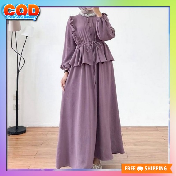 Bju มุสลิมเสื้อผ้าสตรี Gsmis Bsju Muslimah วัยรุ่น Gamis ผู้หญิง Viral ยี่ห้อเกมล่าสุดเสื้อผ้า Bj แม