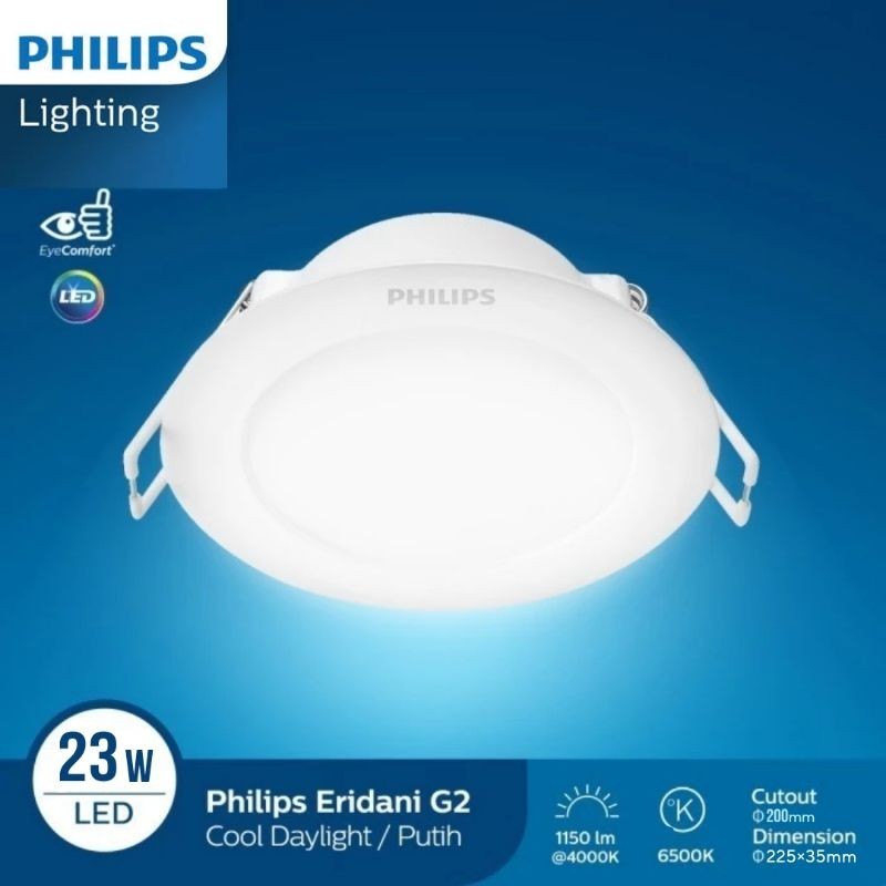 Cahaya PUTIH แผงไฟ Led Philips Emws 23watt DL190B - Downlight Philips Emws แสงสีขาว