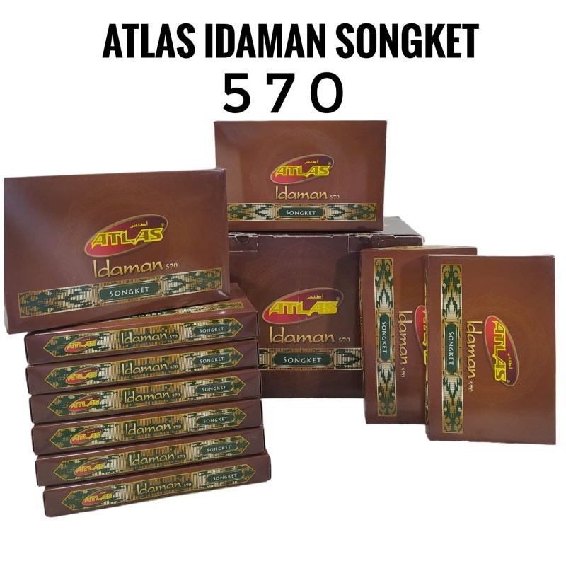 Atlas Idaman 570 Songket Gold Sarong ปลีกส่ง SN
