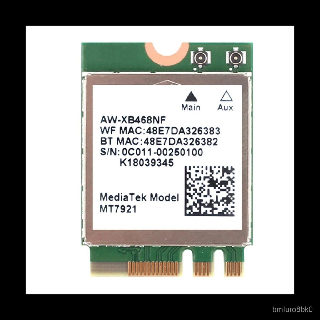 MT7921 WIFI6 คอมพิวเตอร์แล็ปท็อปเดสก์ท็อป, เครือข่าย Gigabit 2.4 BT 5.2G 5G เครือข่าย Gigabit