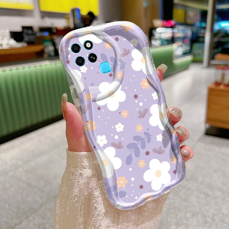 เคสโทรศัพท์ HP Infinix Smart 6 เคสโทรศัพท์การ์ตูนลายดอกไม้เคสเจลแบบนุ่ม Softcase Silica Drop Prevent