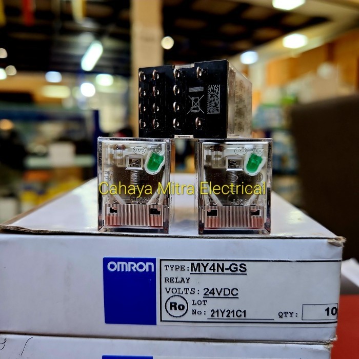 รีเลย์ล่าสุด Omron My4N-Gs 24 Vdc + ซ็อกเก็ต / Omron My4N 24Vdc 14Pin ของแท้
