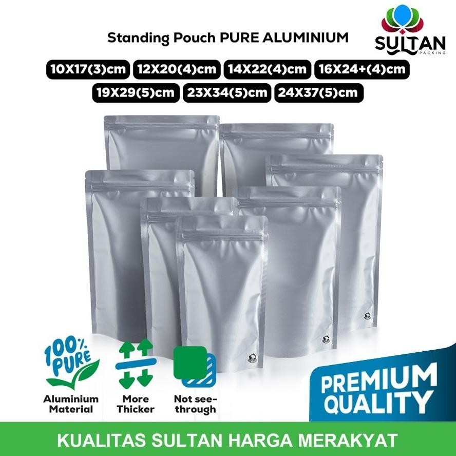 กระเป๋ายืน PURE ALUMINIUM FOIL Delkochoice Ziplock Packaging ||