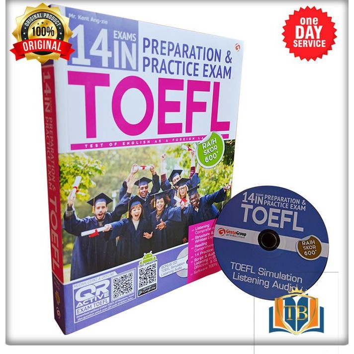 หนังสือทดสอบ Toefl Toeic: 14 ข้อสอบในเตรียมสอบ Toefl