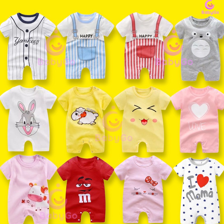 เซอร์ไพรส์ที่นี่ A5m0L 9.9 Baby Jumper Motif / Baby Romper [Motif 2] IMPORT เด็กผู้หญิง 0-12 เดือน /