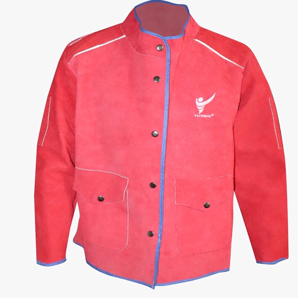 Merah Wu YUTAKA WELDING JACKET หนังสีแดง/YUTAKA WELDING JACKET ❈ ♫