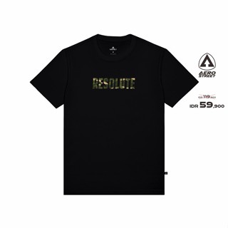 ใหม่!!! เสื้อยืด ลาย Resolute Kaos AAAAA สีดํา