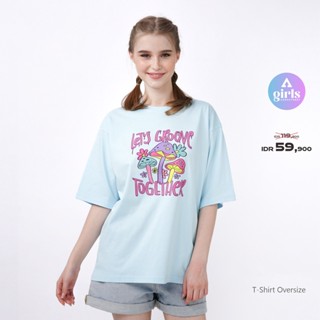  เสื้อยืด โอเวอร์ไซซ์ ลาย Together Baby Blue Kaos 1C000