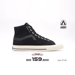  37-44 se High Black Black Natural - รองเท้าผ้าใบลําลอง สําหรับผู้ชาย ผู้หญิง Aero Street