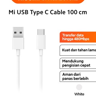 รับทันที !! สายเคเบิลข้อมูล Xiaomi Mi แบบเกลียว USB Type C พอร์ตบูรณาการที่แข็งแกร่งและทนทาน