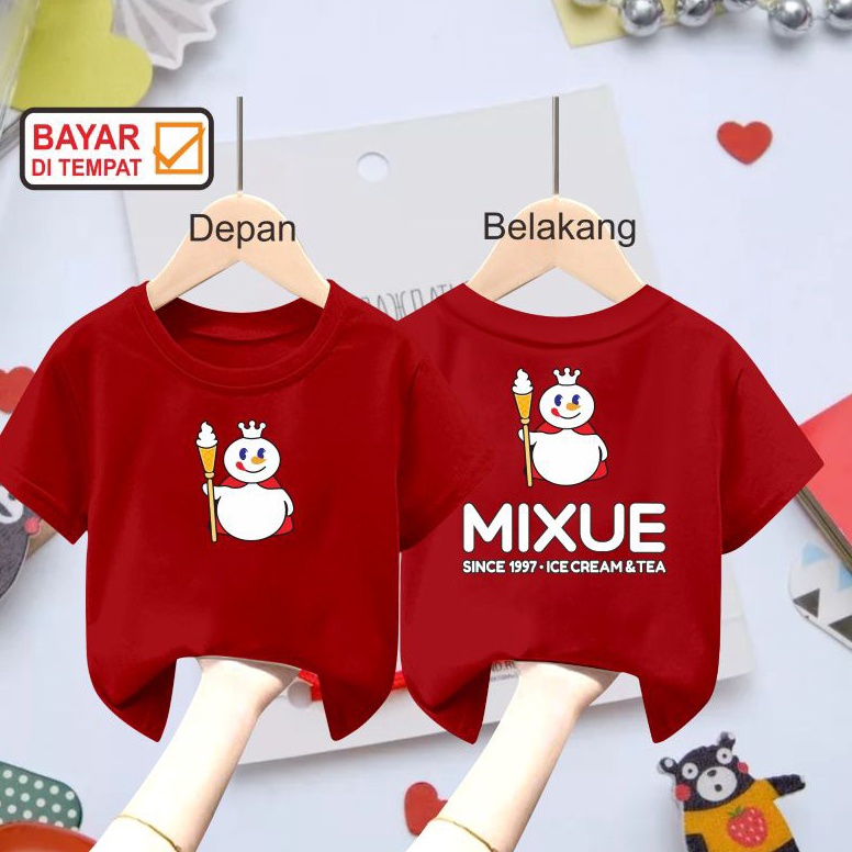 HMKG7852 เสื้อยืด CHILDRENS MIXUE FRONT BACK // เสื้อยืด CHILDRENS MIXUE FRONT BACK