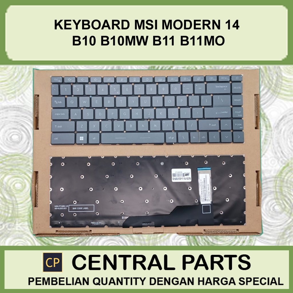 MSI Modern Keyboard 14 B10 B10mw B11 B11mo