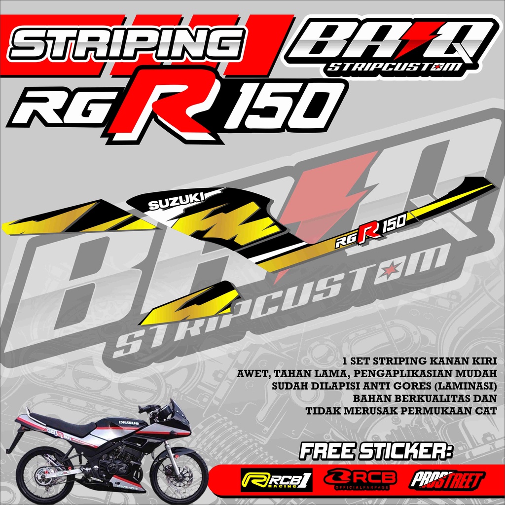 สติ๊กเกอร์ RGR 150 STRIPING - RGR 150 PREMIUM ABSTRACT STRIPING 03