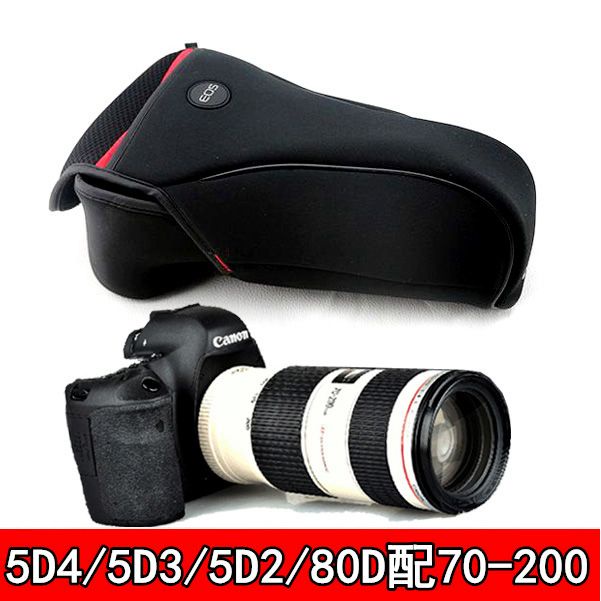 เคสนิ่ม แบบพกพา พร้อมกระเป๋าใส่เลนส์กล้อง ขนาดเล็ก สีขาว สําหรับ Canon 5D45D35D27D90D70D80D6D 70-200 Canon 5D45D35D27D90D70D80D6D 70-200 1.11