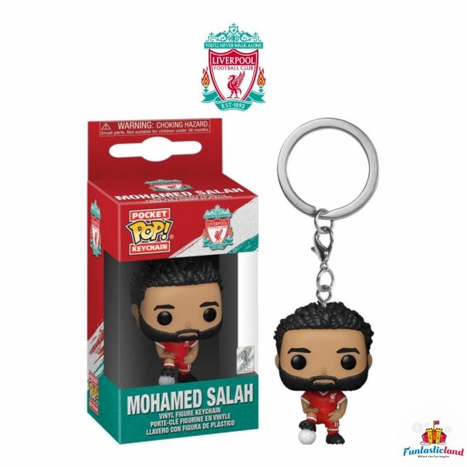 ป๊อปพ็อกเก็ต ของแท้! พวงกุญแจ ลาย Liverpool Football Mohamed Salah