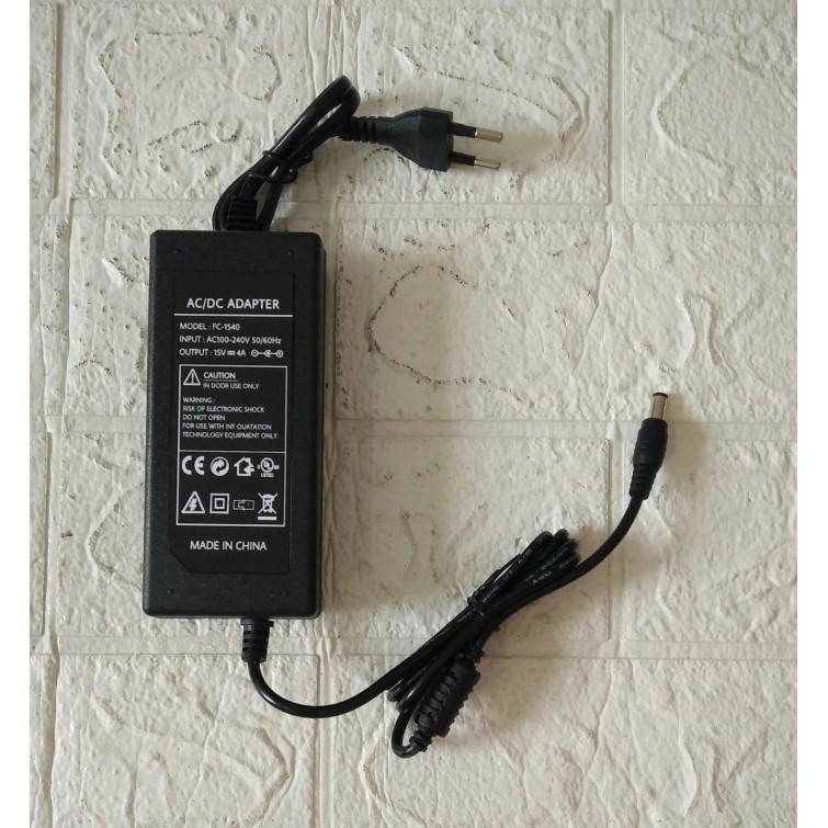 MANTAP AC/DC ADAPTER 15V 4A รุ่น: FC-1540