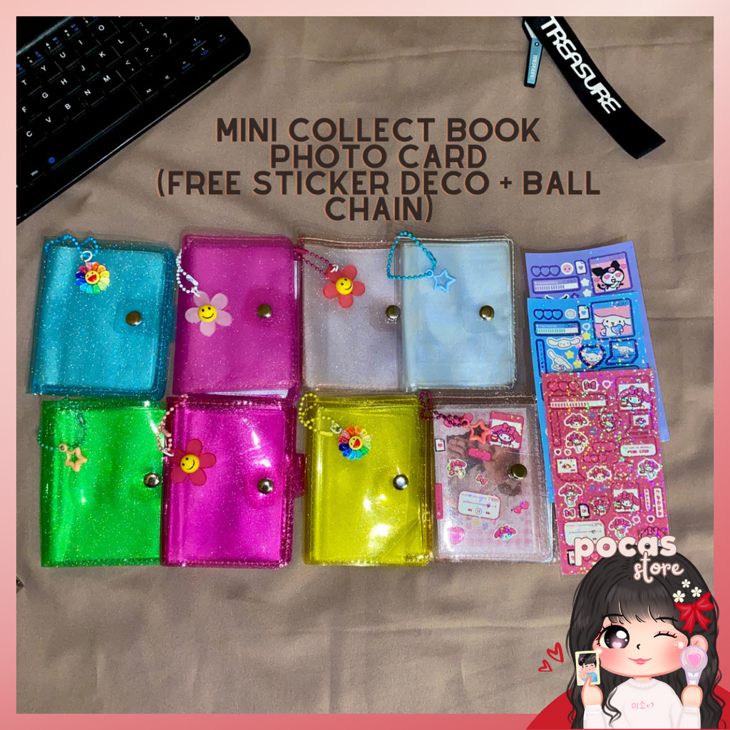 [PS] MINI COLLECT BOOK PC/TRANSPARENT GLITTER WALLET + FREEBIES 10 SLEEVES