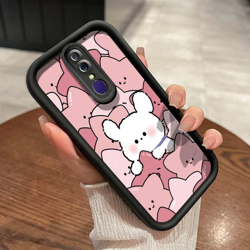 เคสโทรศัพท์มือถือซิลิโคน ลายหมี และกระต่าย สําหรับ OPPO F11 OPPO A9 2019 OPPO A9x