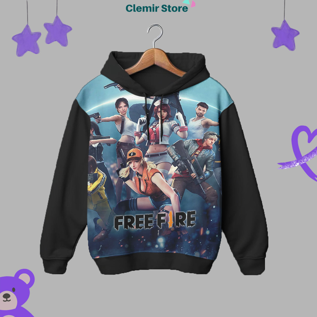 เสื้อฮู้ดเด็ก 3ง | Hoodie พิมพ์ Hoodie 3D - เสื้อฮู้ดเด็ก Ff Free Fire V2 04Ff002_Ja - Clemir Store