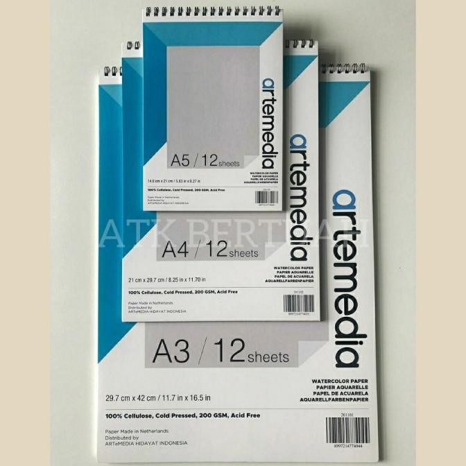 ARTEDIA WATERCOLOR RING BOOK WATERCOLOR PAINTING BOOK A3 A4 A5