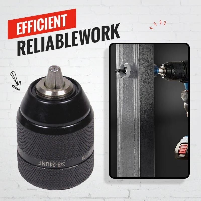 R3S San Ou เจาะอะแดปเตอร์ปลอกเจาะ Keyless Chuck 0.8-10 มม. 3/8-24 Unf - Xz-10 - สีดํา R3WS