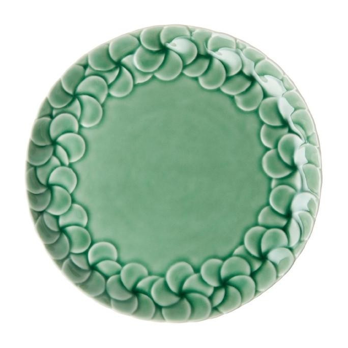 จานขนมหวาน / จานอาหารเย็น Jenggala Frangipani 23 cm Toska H32S