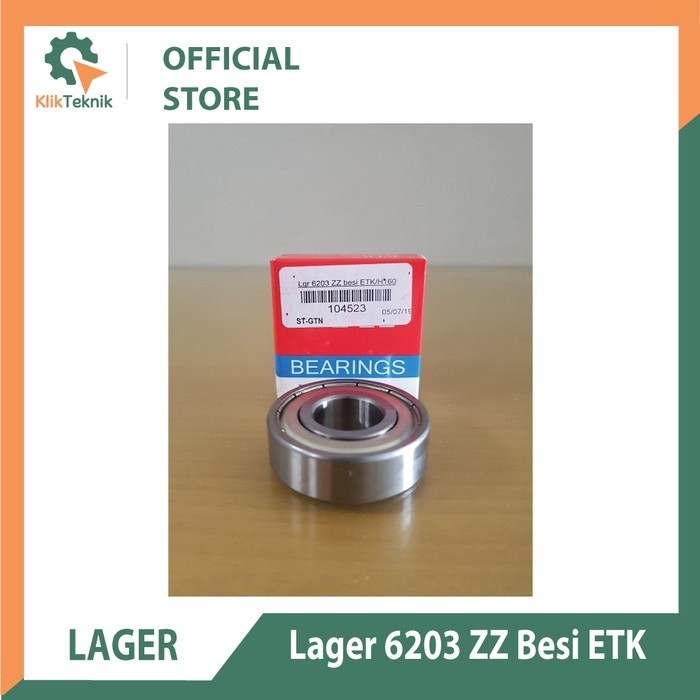 แบริ่ง 6203 ZZ Iron ETK (TL800, G900B, Impala) (ST,BDR)