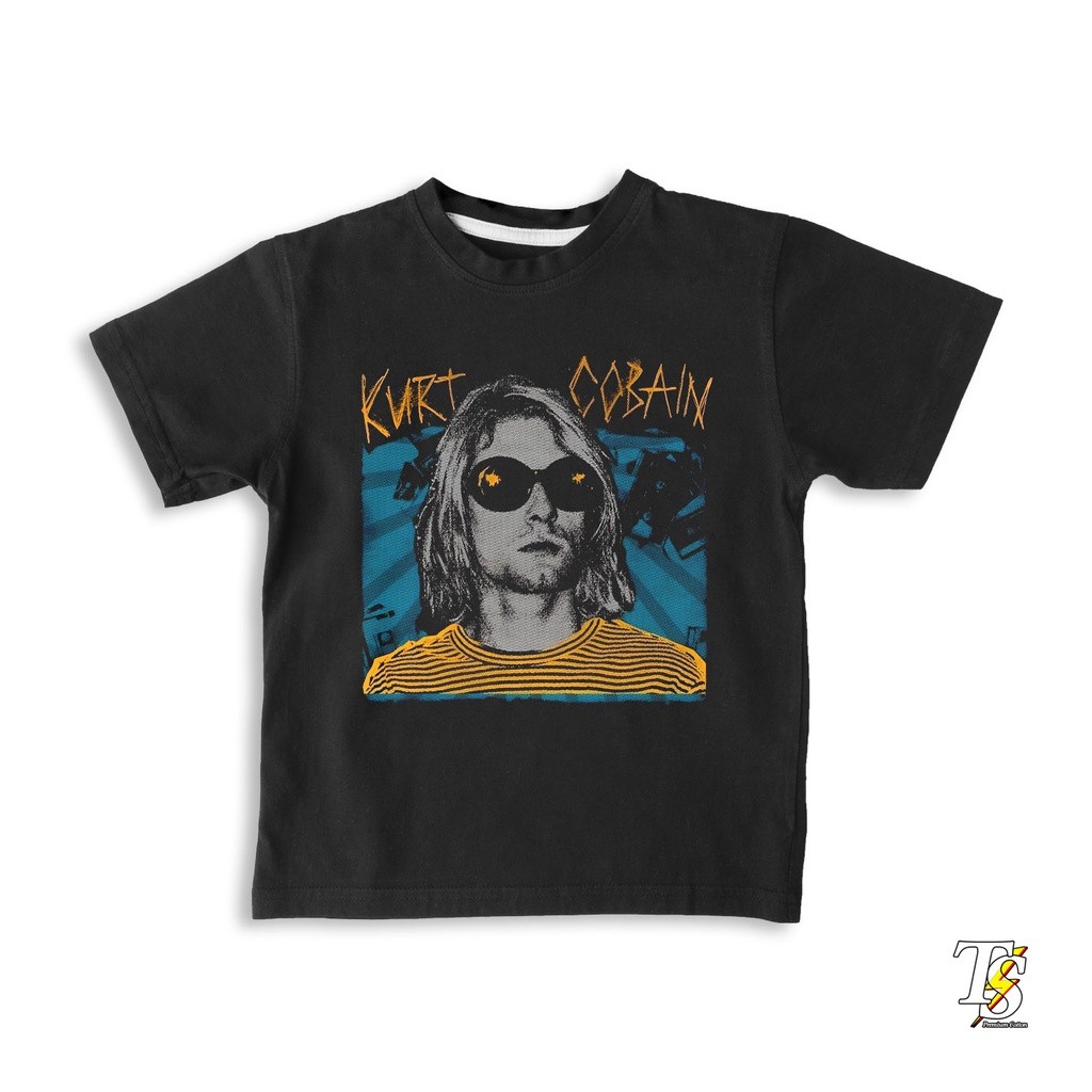 Nirvana Kurt Cobain Premium Rock Band เสื้อยืดเด็กเสื้อเด็กผู้ชาย