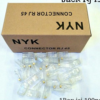 คนขายดาว,,!! Nyk Rj45 อุปกรณ์เชื่อมต่อ NYK 45 Rj 100 ชิ้น 100 ชิ้น