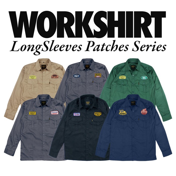 Kemeja Hards Workshirt Patch Long Series/Long Work Shirt By Engineer