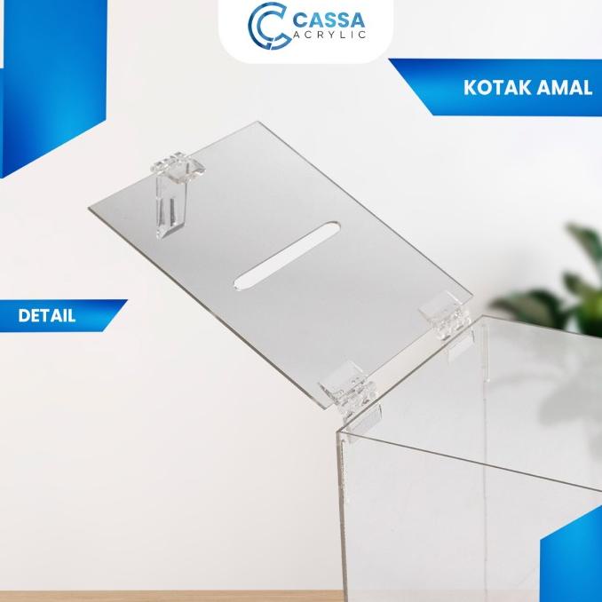 ACRYLIC CHARITY BOX เบียร์ / ACRYLIC SARAN BOX / CLEAR MEDIUM TIPS BOX