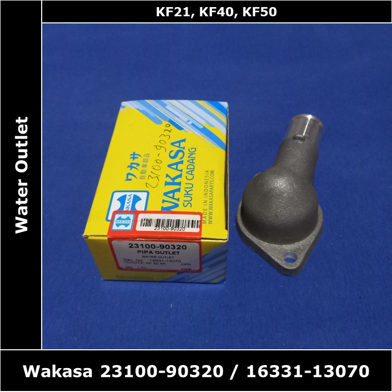 เต้าเสียบน้ํา Toyota Kijang Kotak Doyok 5K KF21 1500 cc 1985-1986 Wakasa 23100-90320 16331-13070