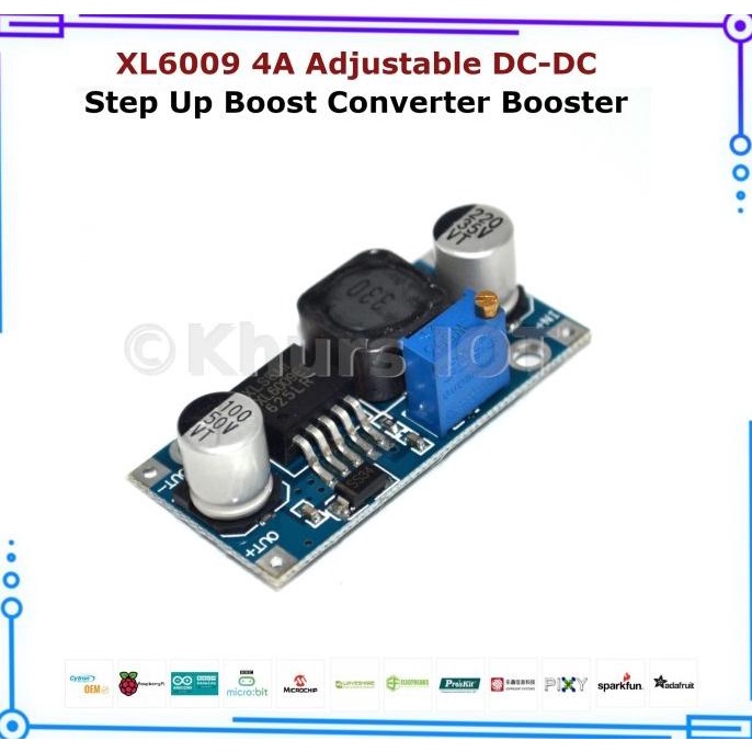 Xl6009 4A ปรับ DC DC Step Up Boost Converter Booster DC โมดูล