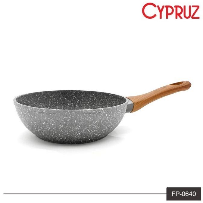CYPRUZ FO-0640 WOOK PAN/WAJAN MARBLE SERIES 20cm - NON-STICK