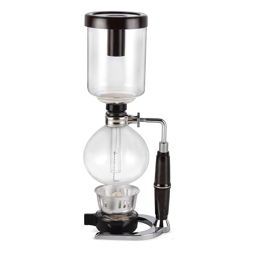 R3S Eworld Syphon เครื่องชงกาแฟ Retro สไตล์หม้อสูญญากาศ 3 ถ้วย 360ml - Jf33 - สีดํา R3WS