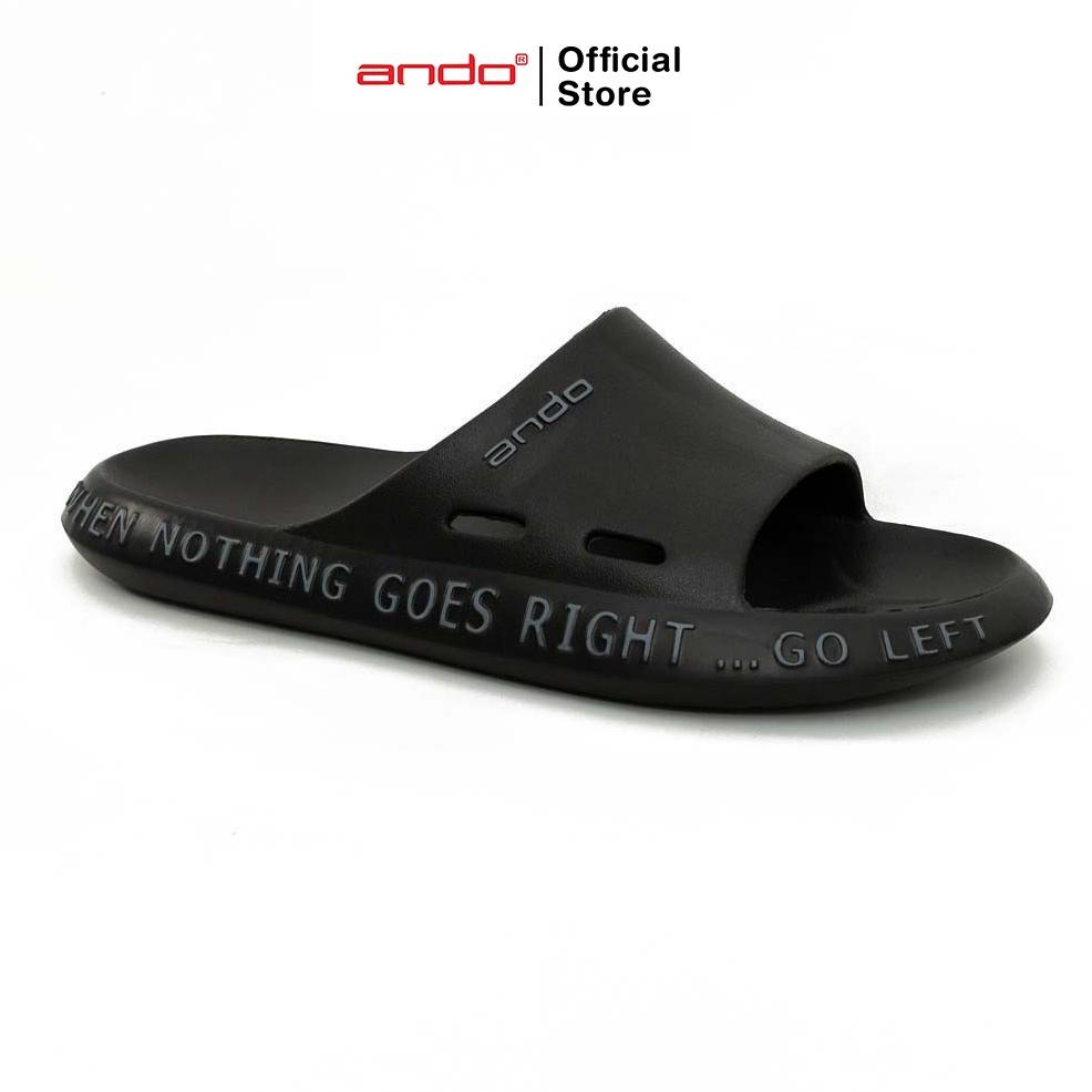 Ando Official Aguero Mens Slip-On Sandals - สีดํา ~