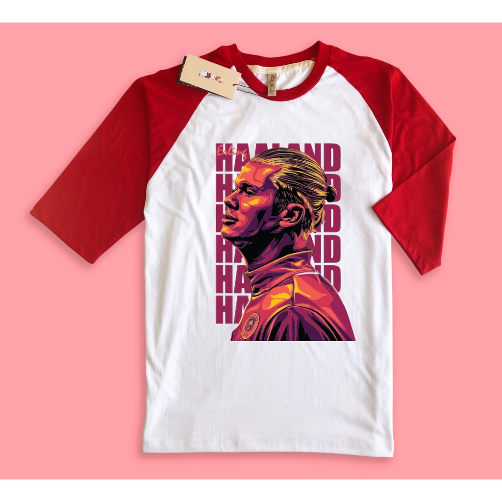 เสื้อยืด Erling Haaland Poster Raglan
