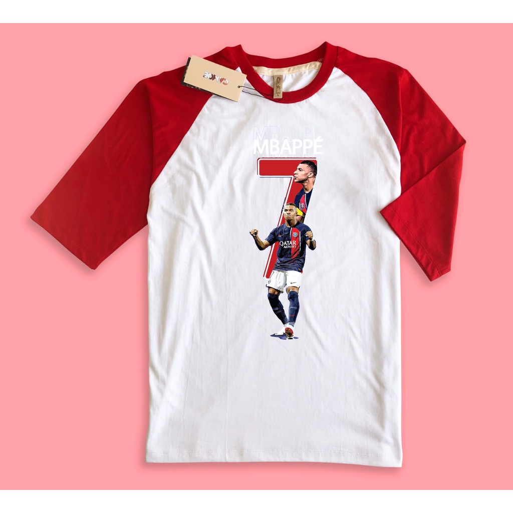 เสื้อยืด Kylian Mbappe 7 Raglan