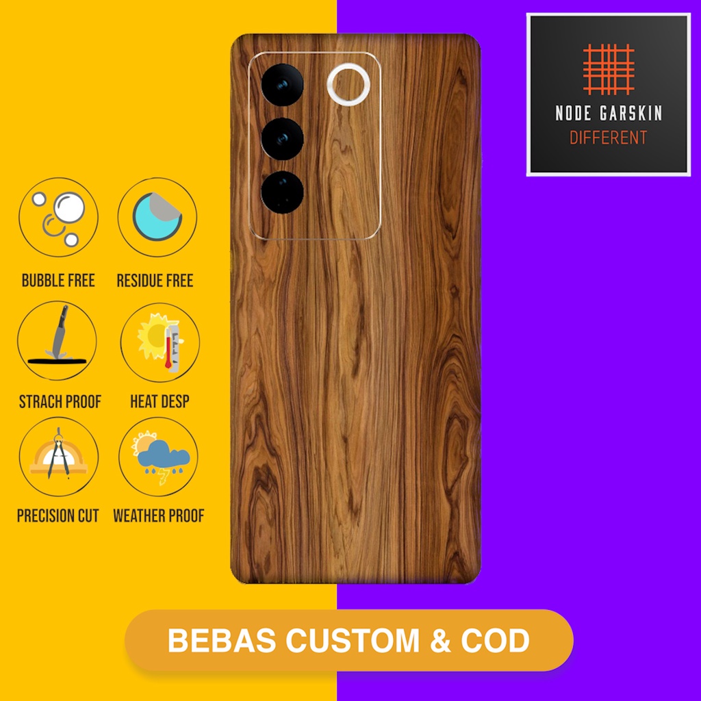 ผิวการ์สกิน Vivo V27 5G Fullbody หรือ Backonly Vinyl - wood series Code - A7W